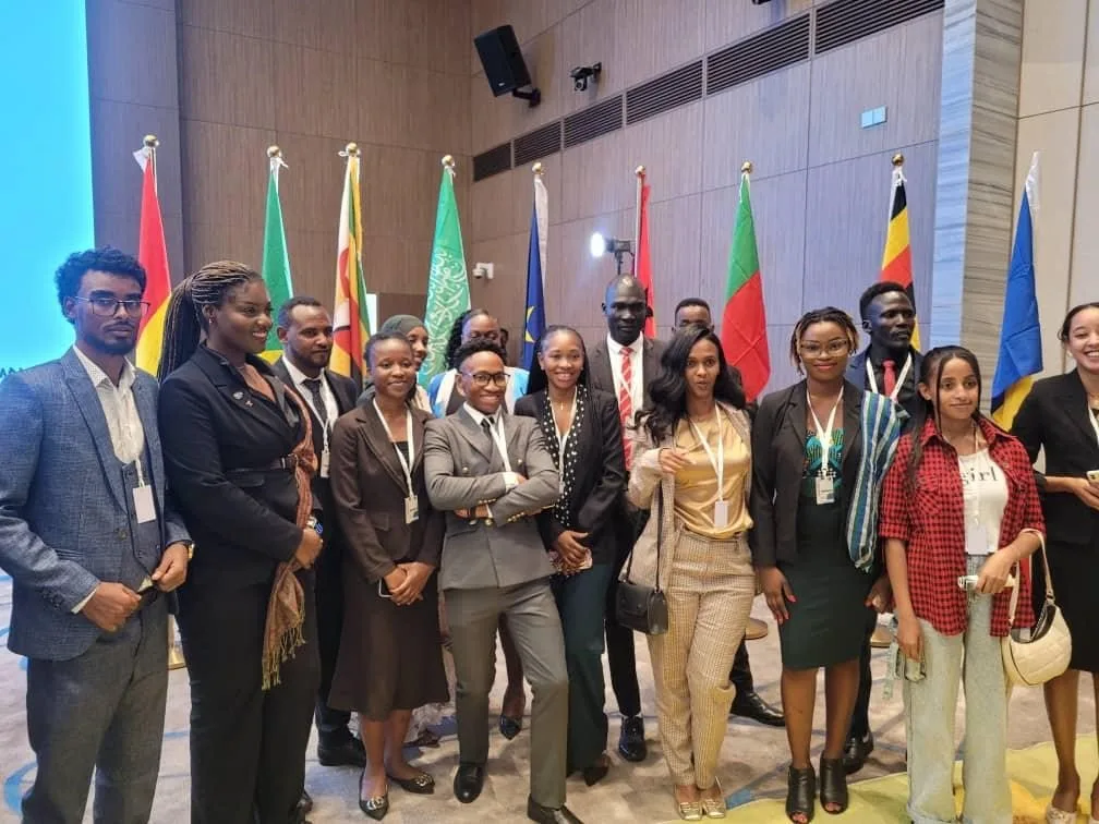 Young diplomats at a formal session